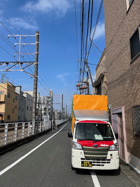 本日は横浜市中区でお預かりした荷物を大田区までお届けしました。